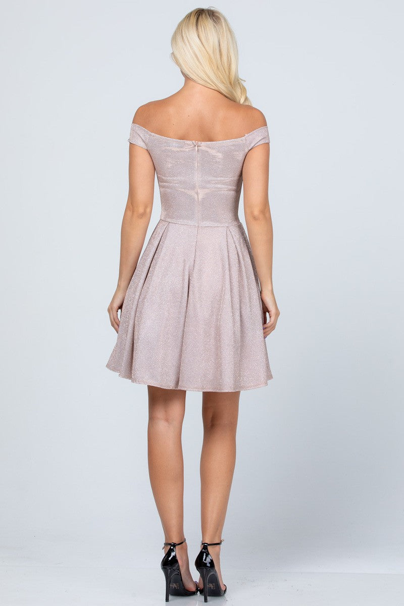 OFF THE SHOULDER SKATER DRESS