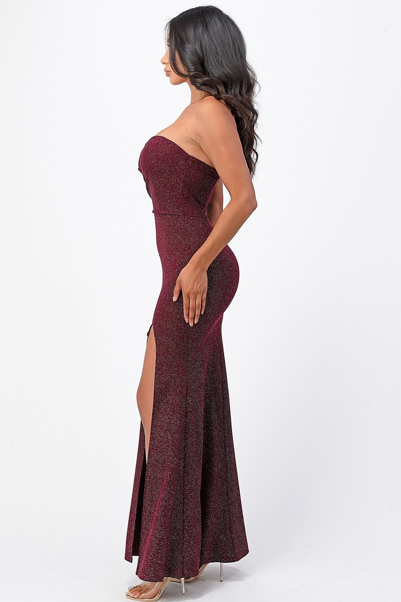 Strapless tube maxi best sale dress