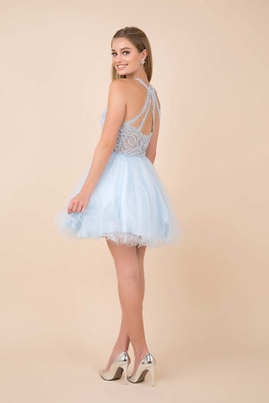 FULLY LINED SPARKLY LACE TULLE COCKTAIL DRESS