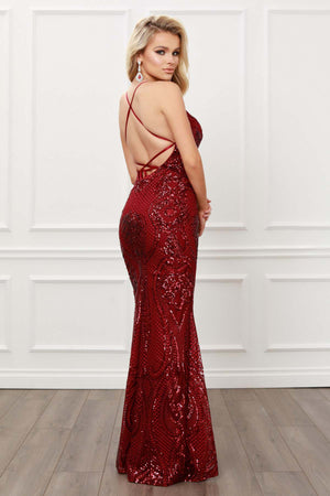 FULL LENGTH SEQUIN DRESS