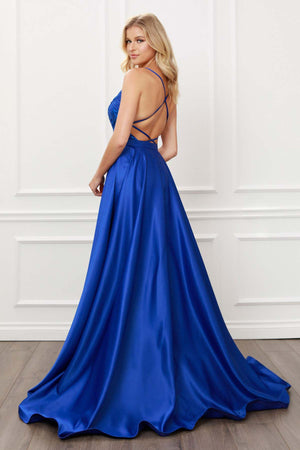 FITTED DRESS WITH A DETACHABLE OVER SKIRT