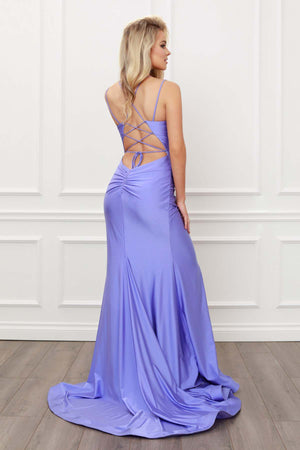GORGEOUS SCOOP NECK WITH SPAGHETTI STRAPS FITTED GOWN